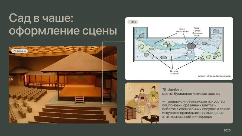 Сад в чаше: оформление сцены